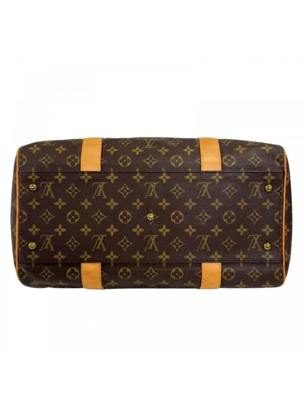 Louis Vuitton Boston Bag Carrier Monogram Canvas Brown Gold